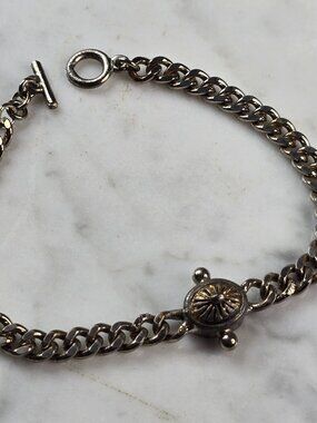 Womens Vintage Estate Sterling Silver Modernist Bracelet 11.0g E6776